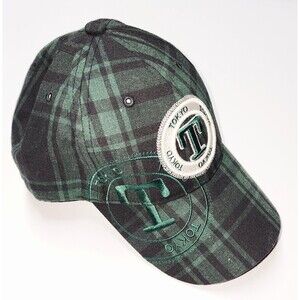 Robin Ruth Tokyo Cap Hat Japan Green Plaid Adjustable Hook & Loop EUC